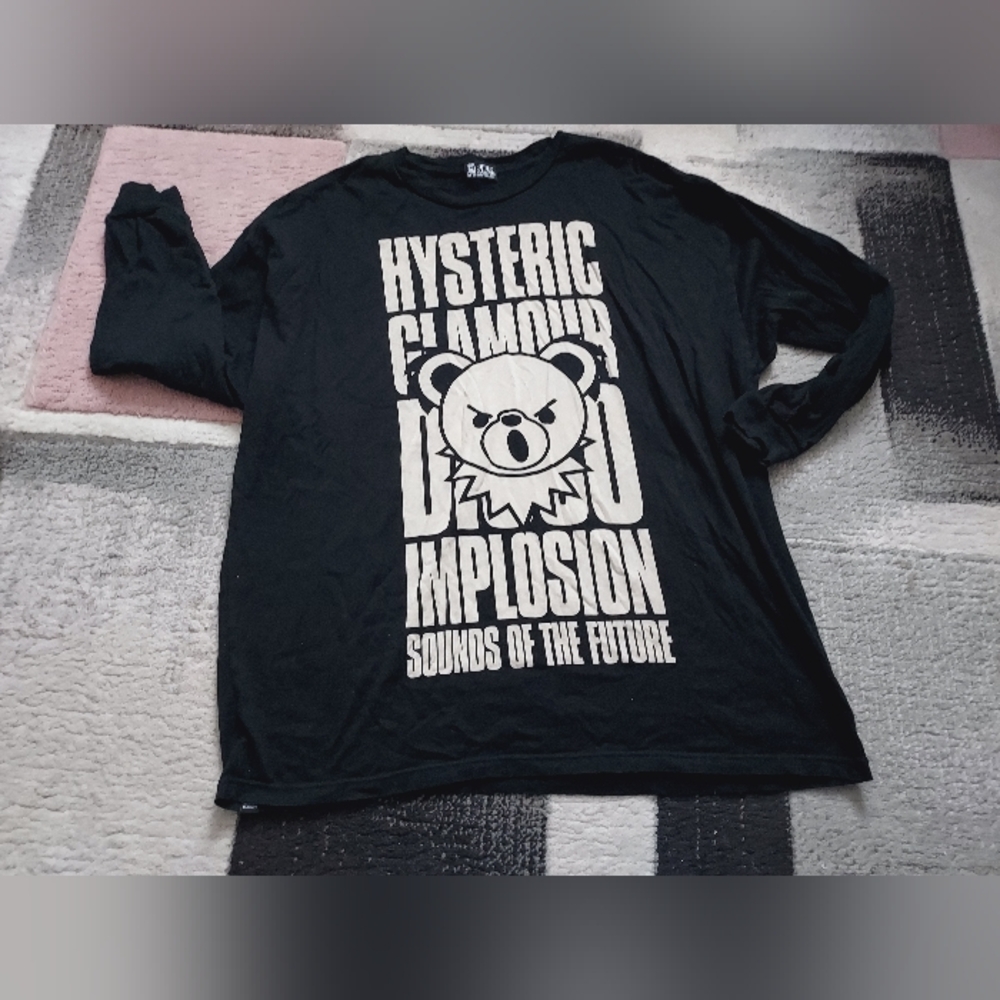 Hysteric Glamour Black Long Sleeve Tee top dress with Graphic Print - Picture 7 of 11